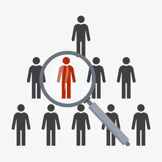 矢量招人招聘放大镜免抠