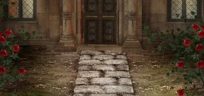 欧式花园背景高清