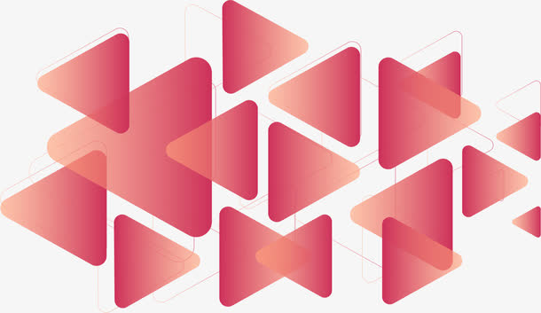 粉色渐变三角块免抠