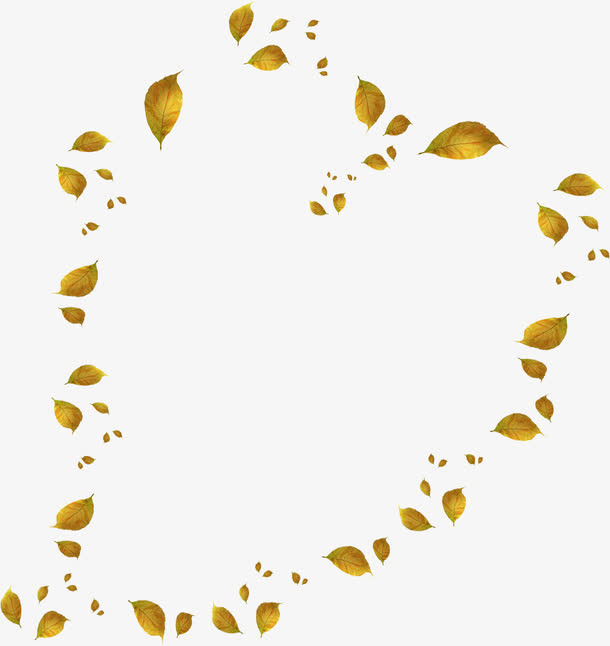 秋季凋零的树叶免抠