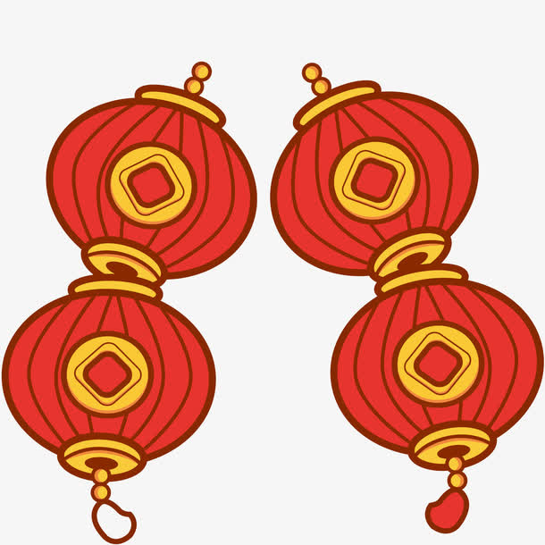 矢量手绘灯笼素材免抠