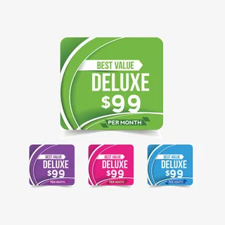 矢量彩色几何装饰免抠