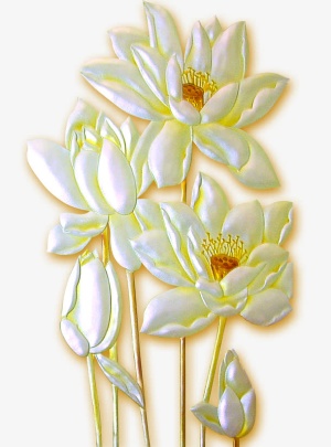 家和富贵白色睡莲花免抠
