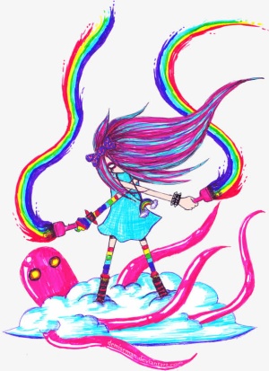 彩色神秘骷髅人物免抠