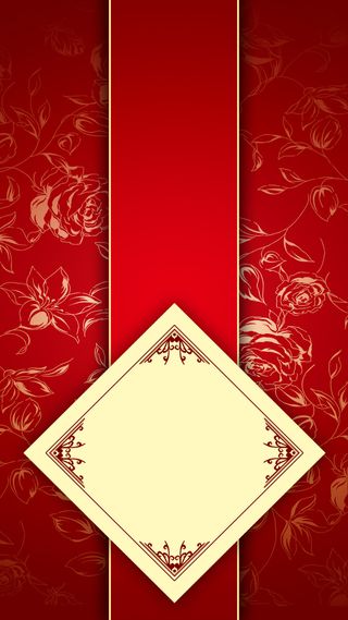 红色背景上的方框H5素材背景高清