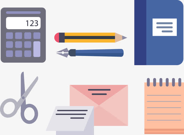 财务用品矢量免抠