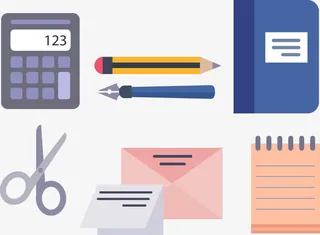 财务用品矢量免抠