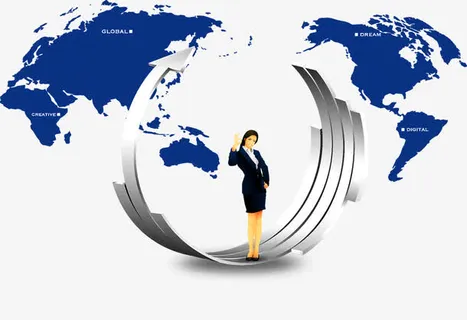 世界地图箭头免抠