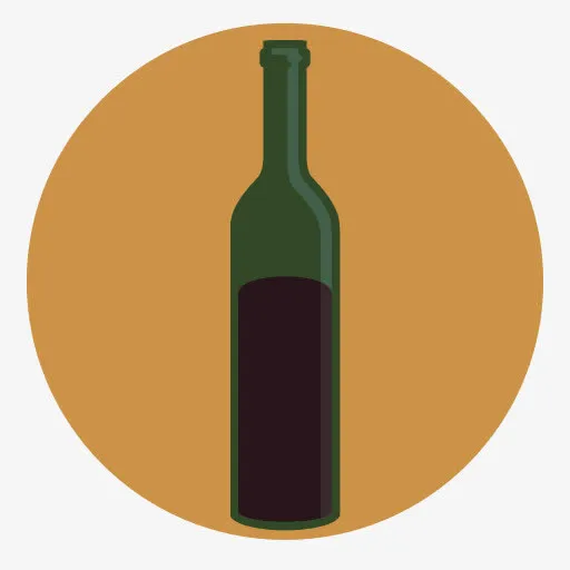 酒瓶圣诞节喝热酒媒体怪兽圣诞免抠
