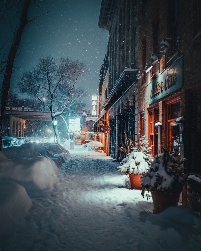 冬天雪景大街高清