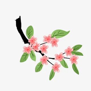 春天花朵手绘花免抠 春天花朵手绘花免抠