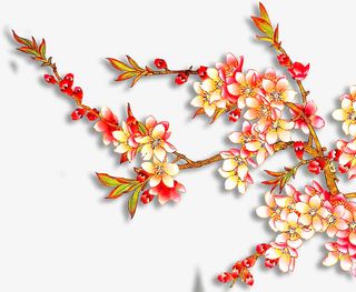 装饰图案红梅免抠