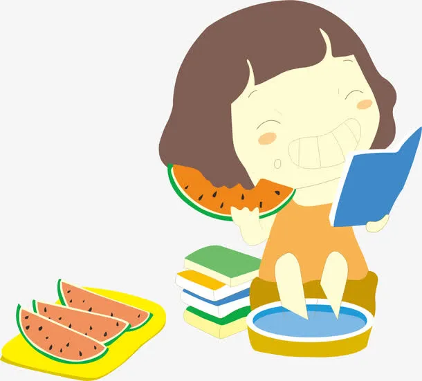 吃西瓜的女孩免抠
