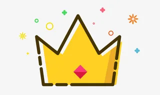 可爱皇冠矢量图MBE免抠