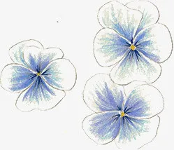 透明花瓣 三朵花 精美花瓣 免扣png素免抠