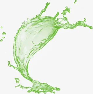 春天绿色水滴漂浮装饰免抠