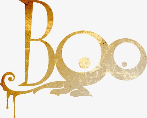 万圣节字体boo免抠