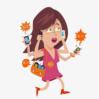 卖手机的女士免抠