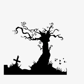 万圣节枯树免抠