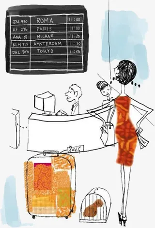 拖行李住宿免抠