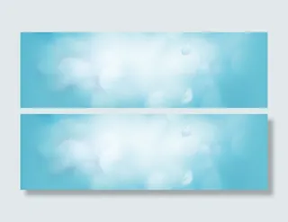 淘宝护肤品蓝色清新光晕背景banner