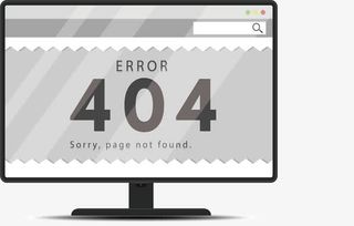 灰色电脑错误页面免抠