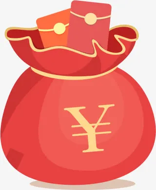 大礼包电商钱袋创意免抠