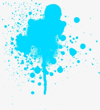 蓝色水彩渲染免抠