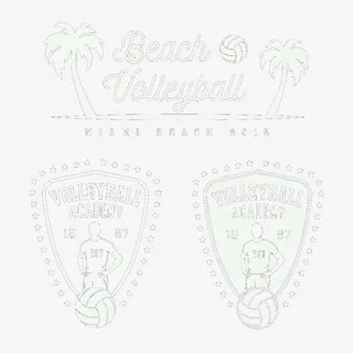 盾牌沙滩排球运动免抠