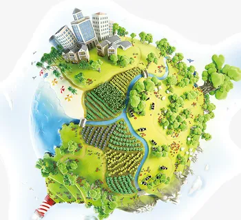 环保地球美丽家园免抠