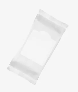 一包白色没开封的湿纸巾实物免抠