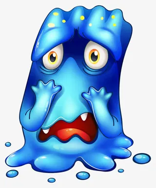 惊讶的卡通病毒免抠