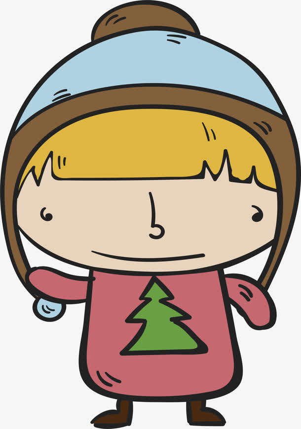 过冬天的孩子免抠