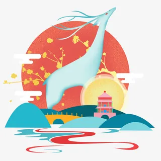 卡通小鹿素材免抠