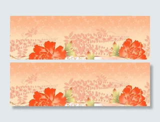 唯美花纹海报背景素材高清