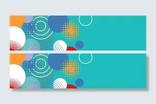 彩色几何形banner背景高清