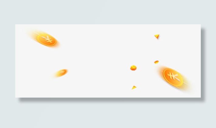 金币运动的金币不规则漂浮免抠