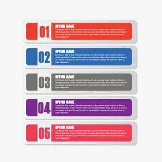 彩色图表模板免抠