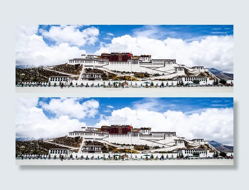 西藏布达拉宫建筑淘宝海报背景高清