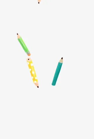 飞扬铅笔图片素材免抠