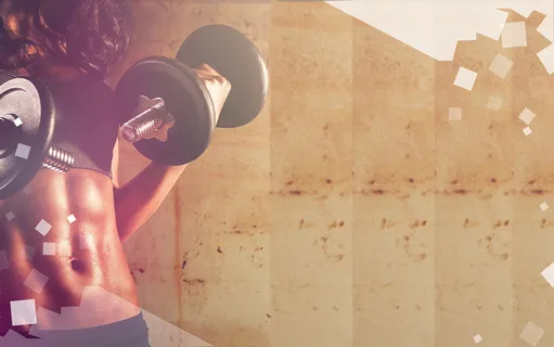 时尚炫酷质感底纹健身海报背景高清