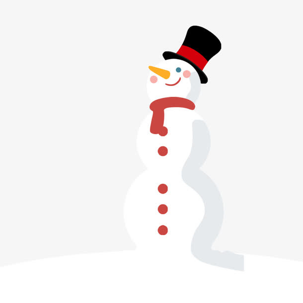卡通雪人免抠