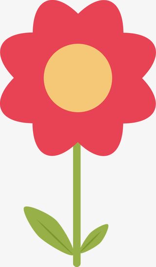 红色太阳花免抠