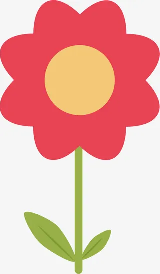 红色太阳花免抠