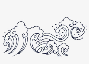 线稿浪花免抠