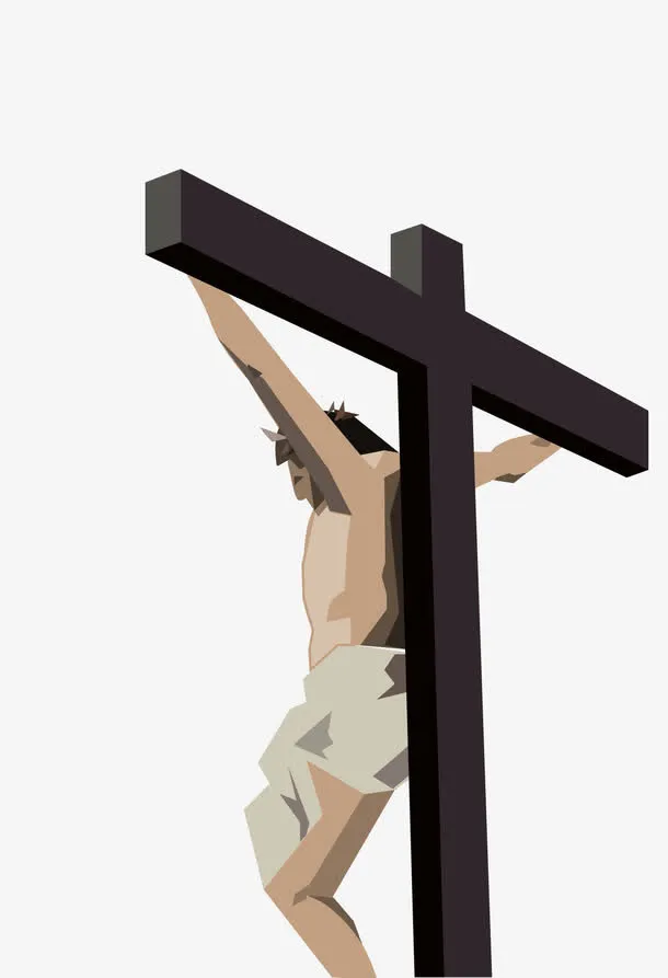 矢量耶稣受难免抠