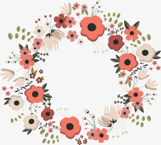 浪漫复古春天边框免抠