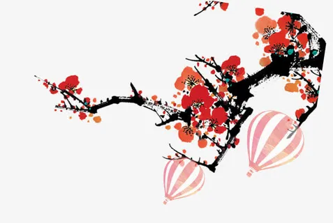 中国风梅花免抠
