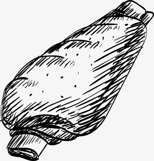 白描鸡柳矢量图免抠