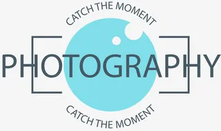 淡蓝色的摄影工作室标志免抠